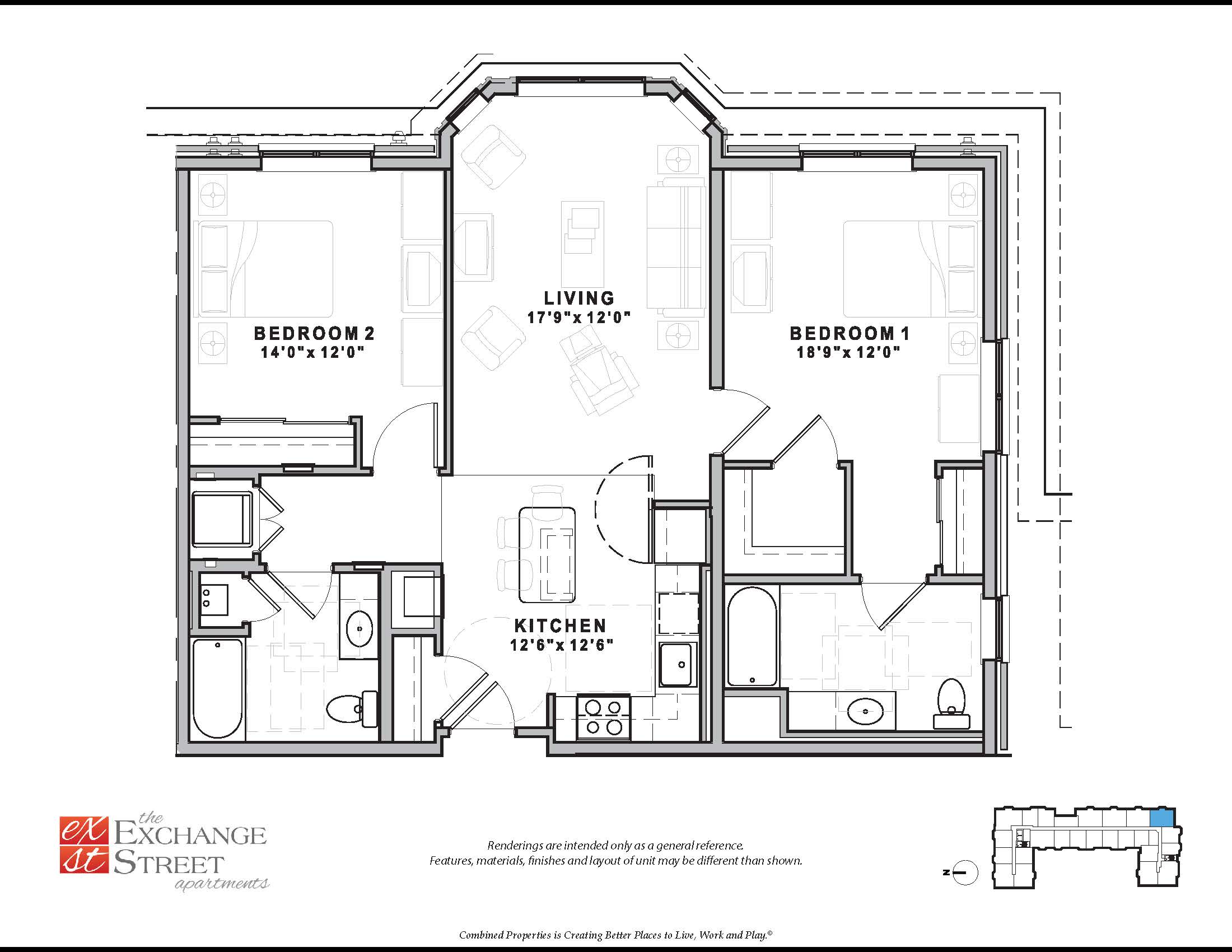Malden - 2 Beds, 2 Baths - Image 2